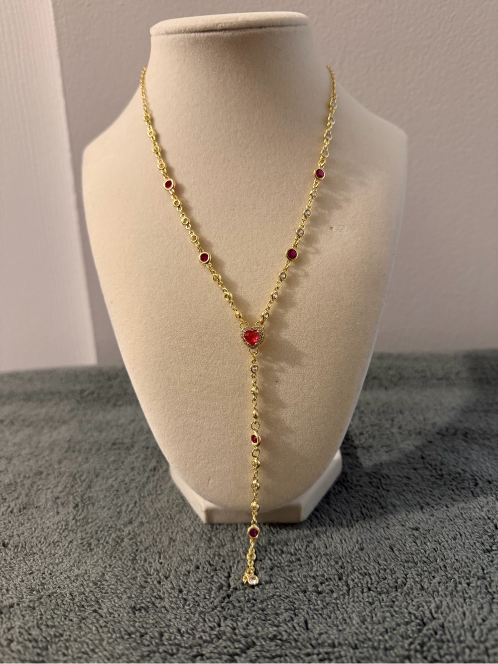 Nox jewels lariat ruby necklace